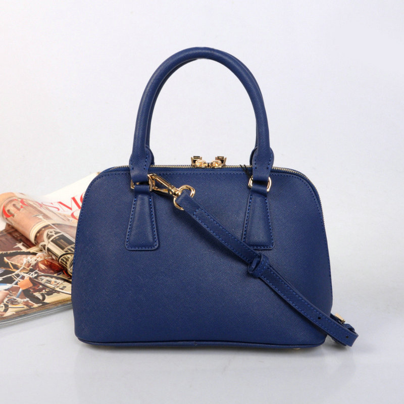 2014 Prada Saffiano Leather mini Two Handle Bag BN0826 royablue for sale - Click Image to Close